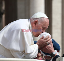 Papież Franciszek podczas audiencji