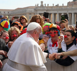 Papież Franciszek podczas audiencji