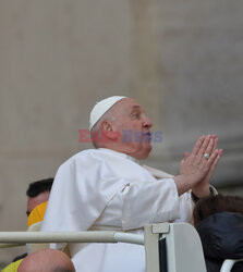 Papież Franciszek podczas audiencji