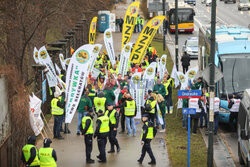 Protest górników w Warszawie