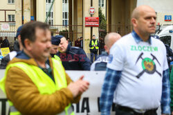 Protest górników w Warszawie