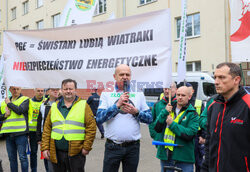 Protest górników w Warszawie