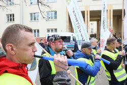 Protest górników w Warszawie