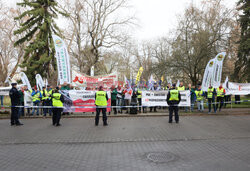 Protest górników w Warszawie