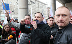 Protest górników w Warszawie