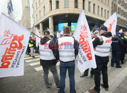 Protest górników w Warszawie