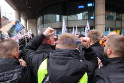 Protest górników w Warszawie