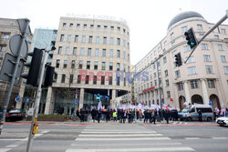 Protest górników w Warszawie