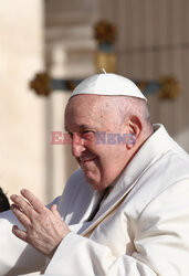 Papież Franciszek podczas audiencji