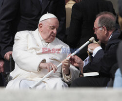 Papież Franciszek podczas audiencji