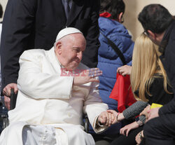 Papież Franciszek podczas audiencji