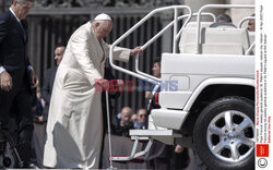 Papież Franciszek podczas audiencji generalnej