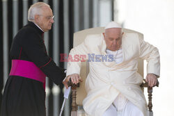 Papież Franciszek podczas audiencji generalnej