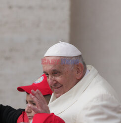 Papież Franciszek podczas audiencji generalnej