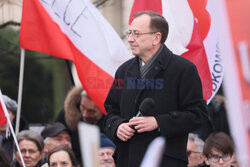 Protest Wolnych Polaków przed Trybunałem Konstytucyjnym