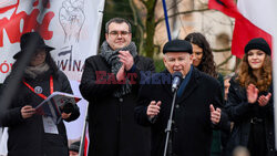 Protest Wolnych Polaków przed Trybunałem Konstytucyjnym