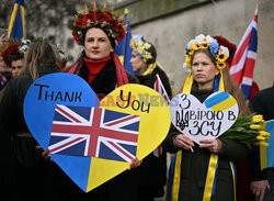 2. rocznica wybuchu wojny w Ukrainie na świecie