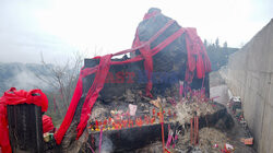 Święty kamień w wiosce Nanhe w Chinach