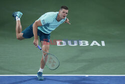 Hubert Hurkacz na turnieju Dubai Duty Free