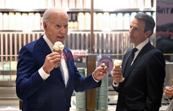 Prezydent Biden w lodziarni