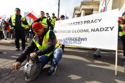 Protest rolników w Warszawie