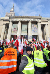 Protest rolników w Warszawie