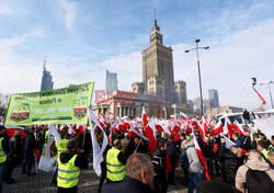 Protest rolników w Warszawie