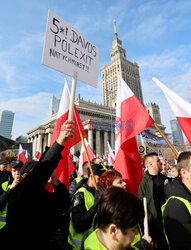 Protest rolników w Warszawie