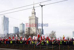 Protest rolników w Warszawie