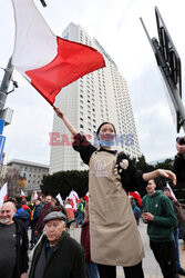 Protest rolników w Warszawie