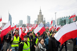 Protest rolników w Warszawie