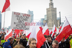 Protest rolników w Warszawie