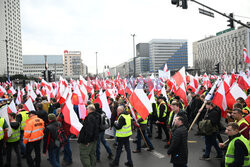 Protest rolników w Warszawie