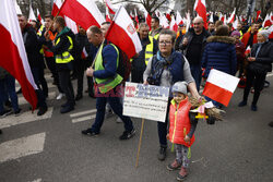 Protest rolników w Warszawie