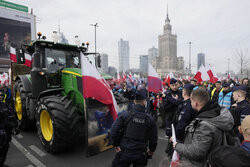 Protest rolników w Warszawie