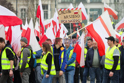 Protest rolników w Warszawie