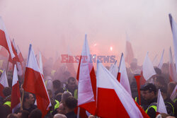 Protest rolników w Warszawie