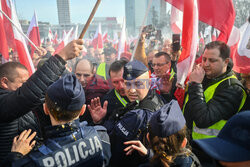 Protest rolników w Warszawie