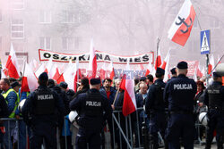 Protest rolników w Warszawie