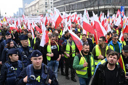 Protest rolników w Warszawie