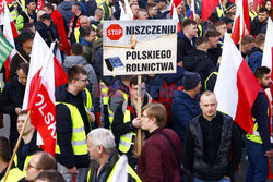 Protest rolników w Warszawie