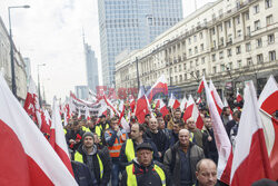 Protest rolników w Warszawie