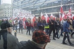 Protest rolników w Warszawie