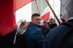 Protest rolników w Warszawie