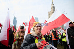 Protest rolników w Warszawie