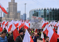 Protest rolników w Warszawie