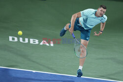 Hubert Hurkacz na turnieju Dubai Duty Free