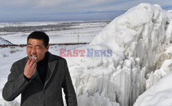 Sztuczny lodowiec w Kirgistanie