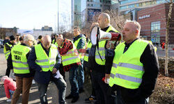 Protest taksówkarzy w Warszawie