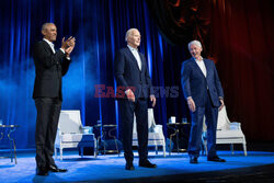 Clinton, Obama i Biden podczas zbiórki pieniędzy na kampanię